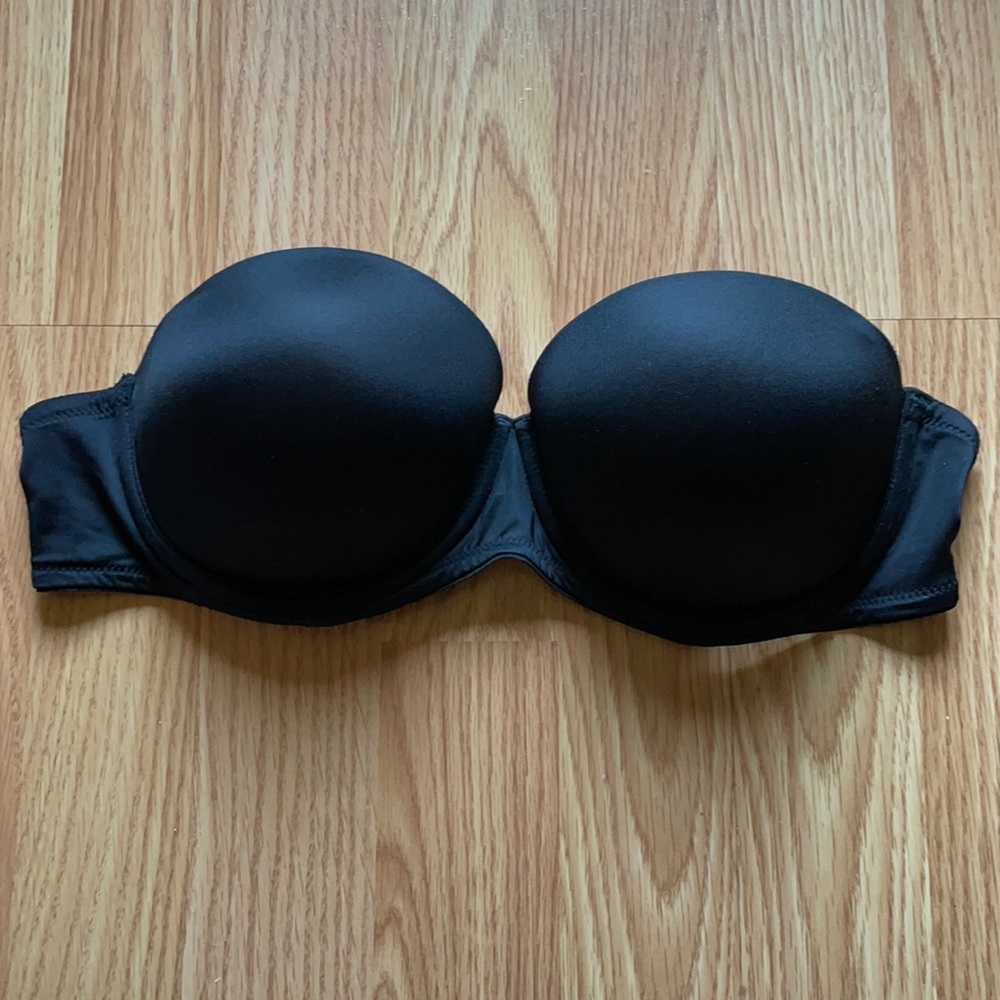 PINK VICTORIA SECRET STRAPLESS PUSH UP 36B BRA